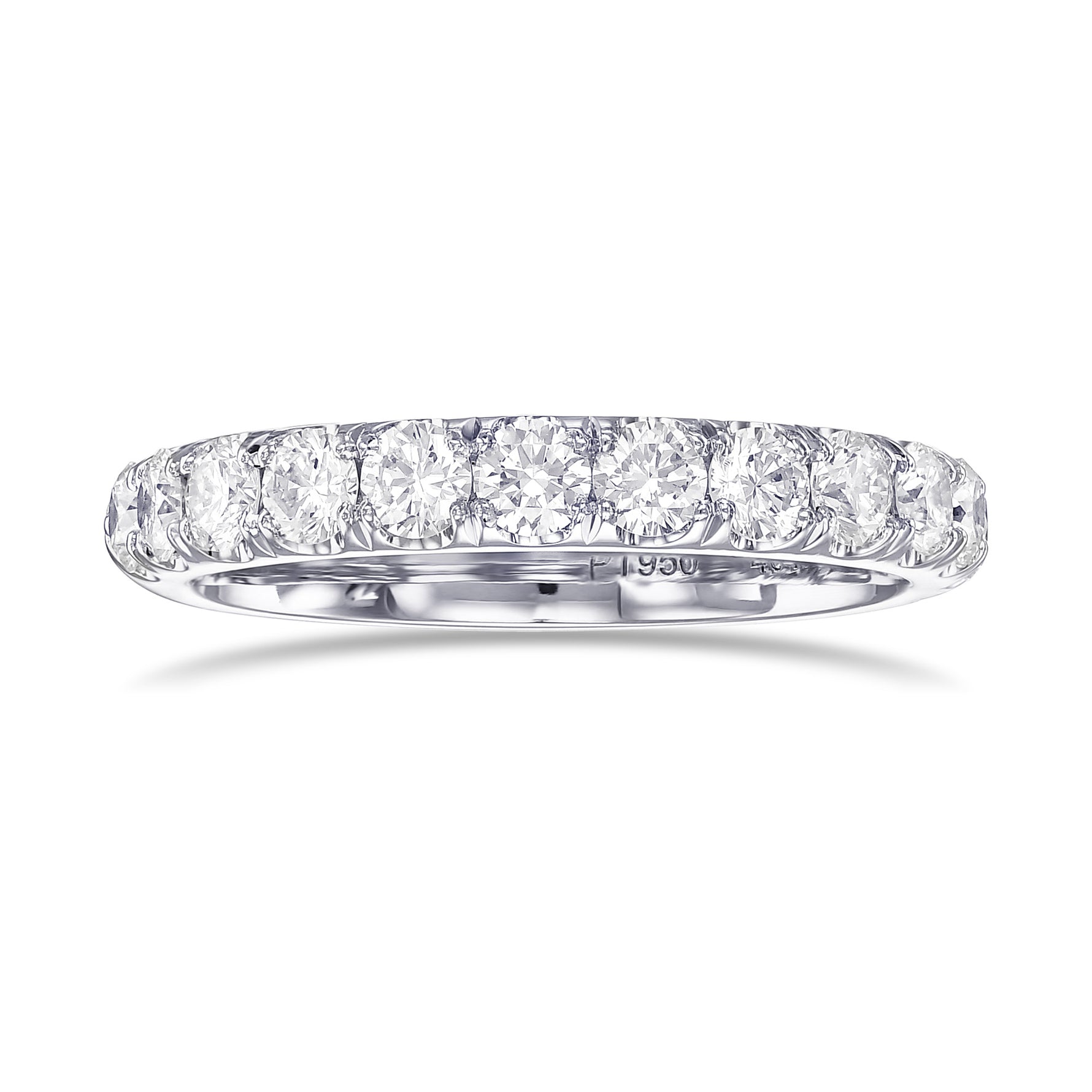 Round brilliant Diamond Half Eternity Band Ring