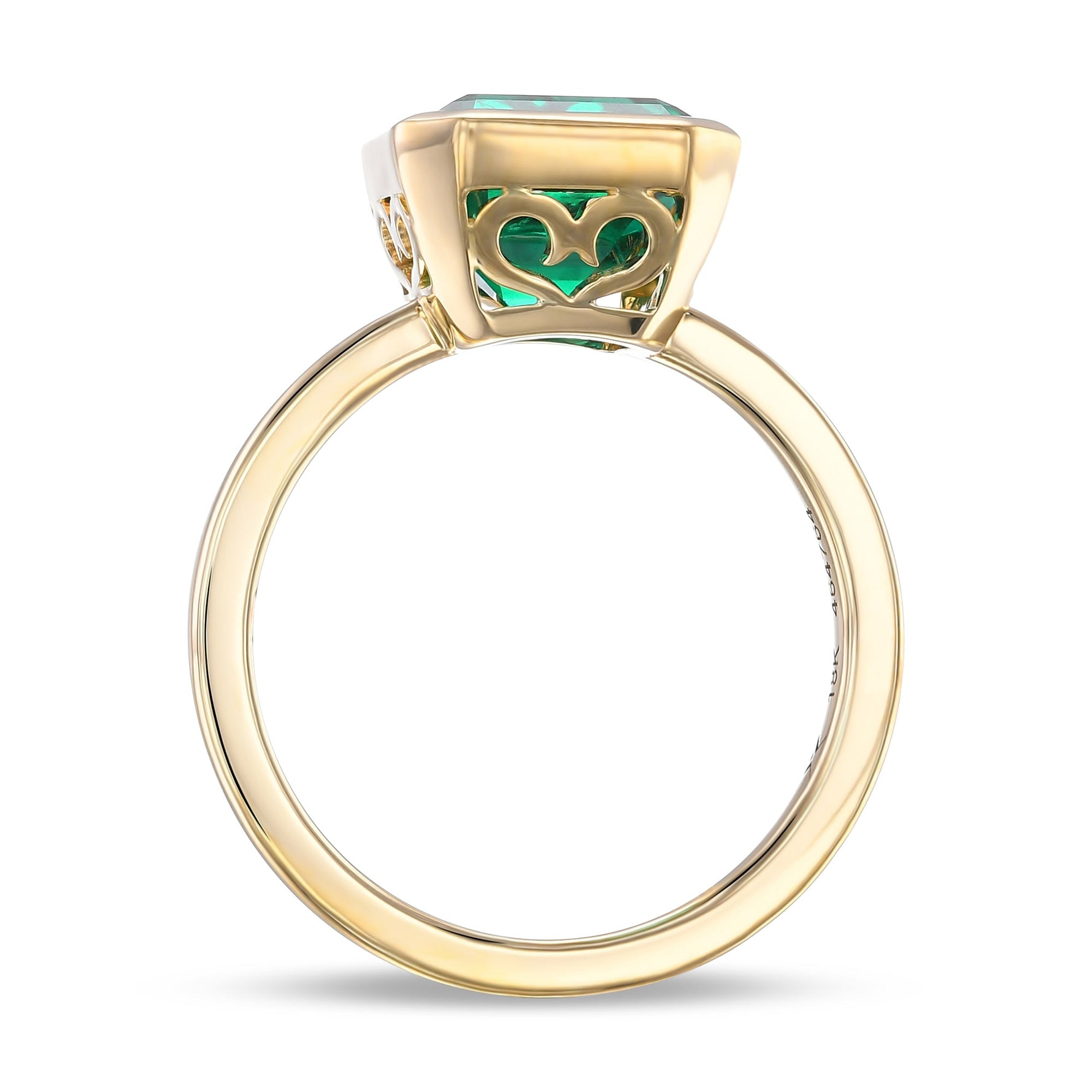 Green Colombian Emerald Solitaire Ring