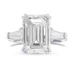 Emerald Three Stone Diamond Ring