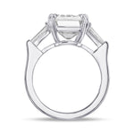 Emerald Three Stone Diamond Ring