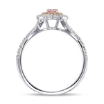 Fancy Intense Purplish Pink Oval Diamond Halo Ring