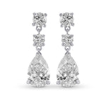  Collection Color Pear Diamond Drop Earrings