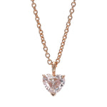 Light Pink Heart Diamond Solitaire Pendant 