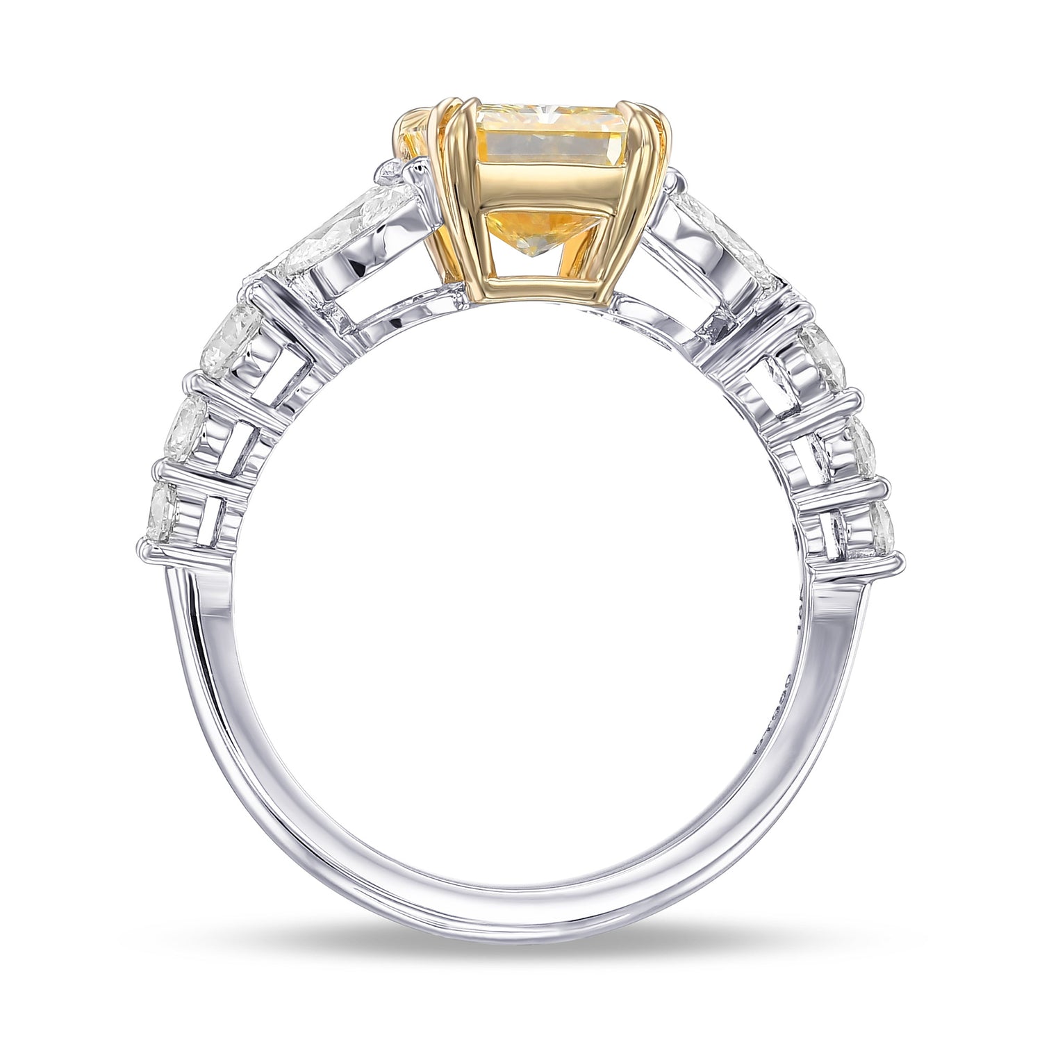 Fancy Light Yellow Radiant Stone-stone Diamond Ring