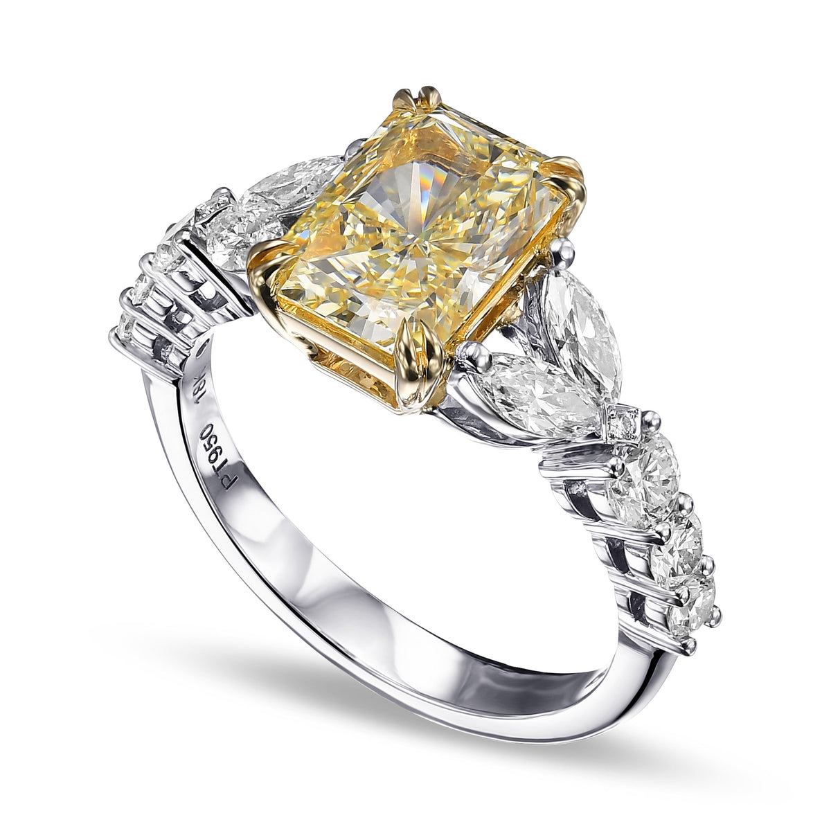Fancy Light Yellow Radiant Stone-stone Diamond Ring