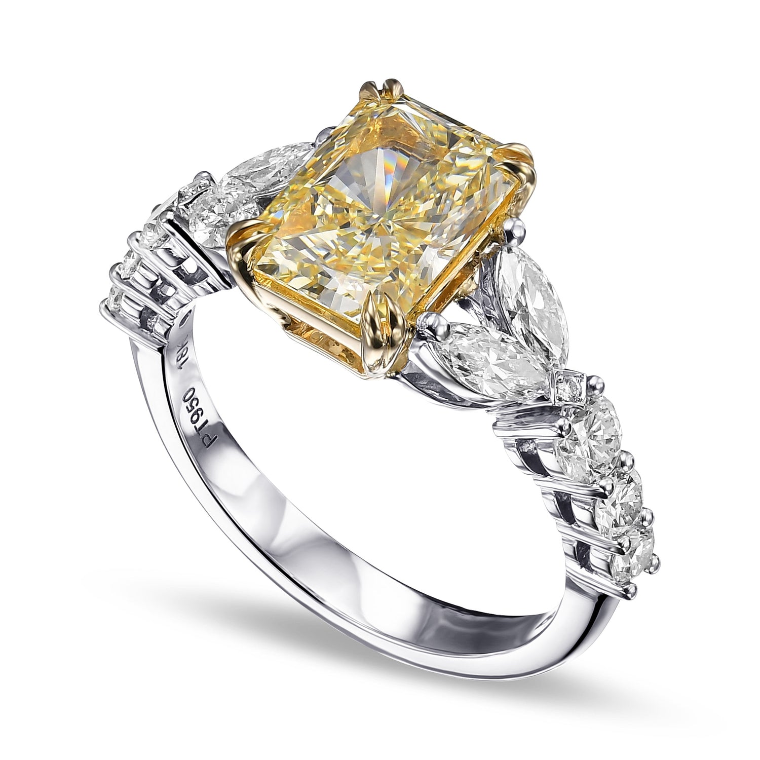 Fancy Light Yellow Radiant Stone-stone Diamond Ring
