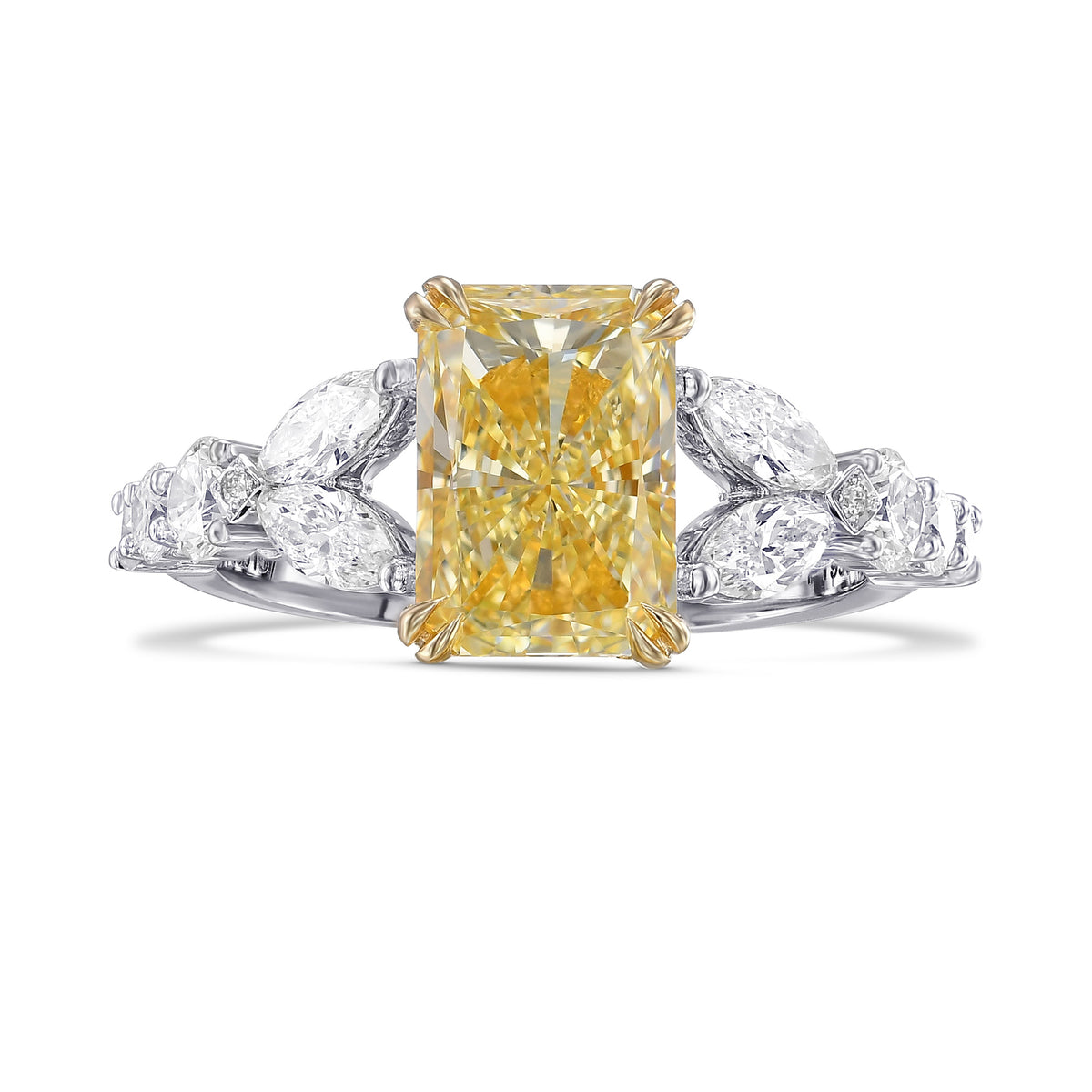Fancy Light Yellow Radiant Stone-stone Diamond Ring