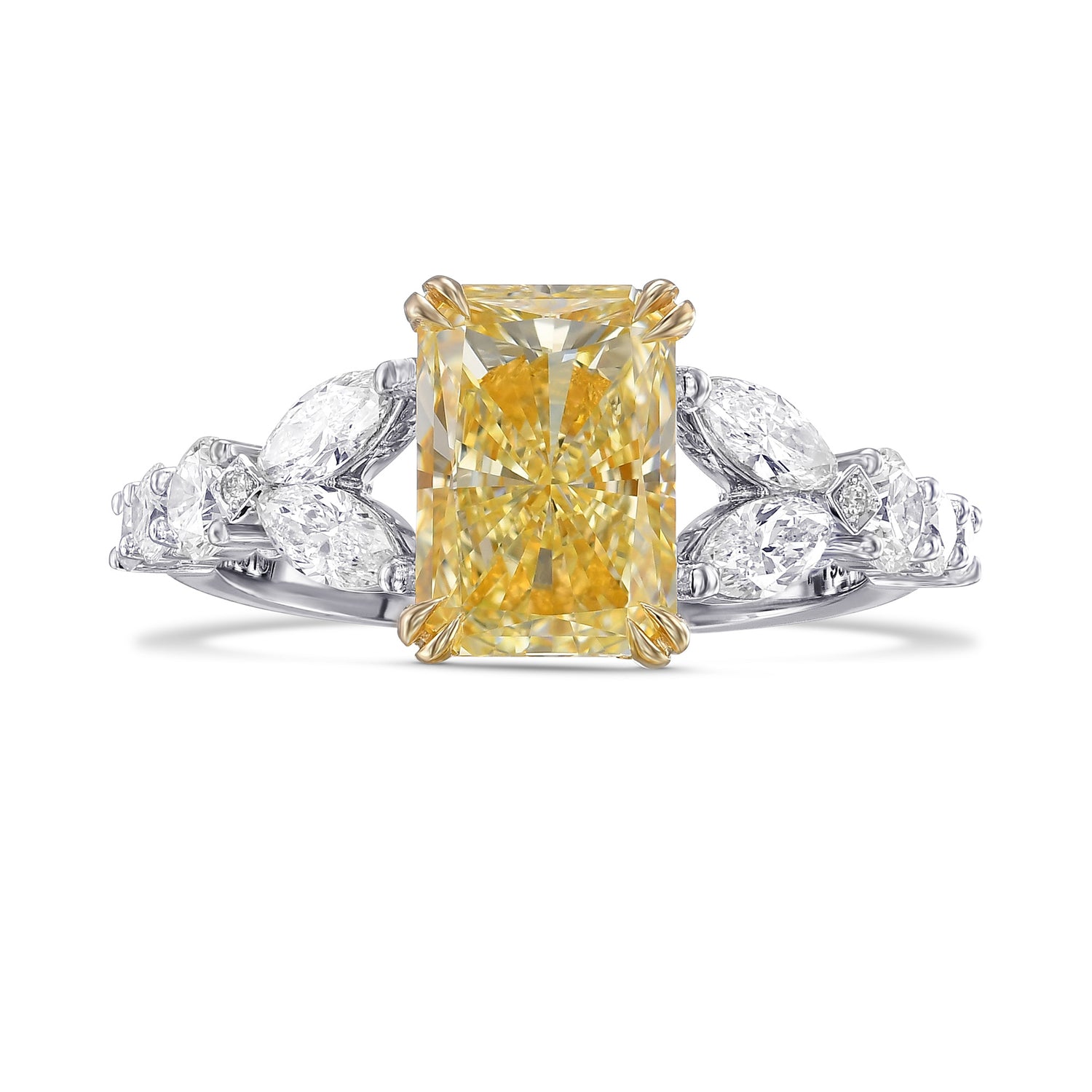 Fancy Light Yellow Radiant Stone-stone Diamond Ring
