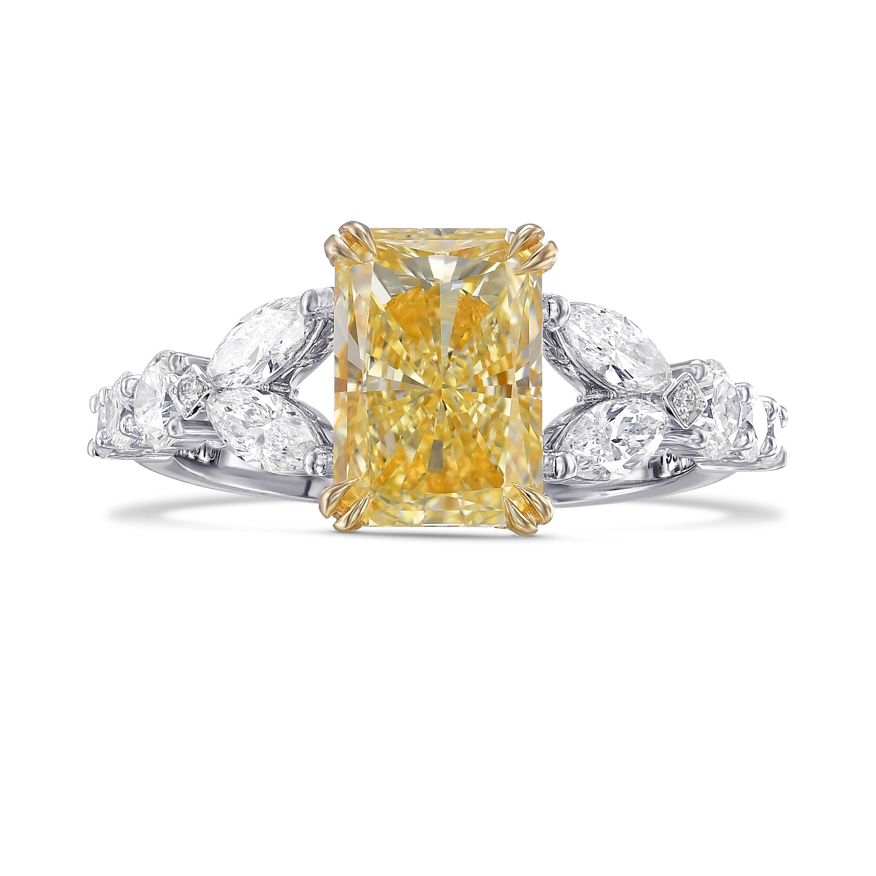 Fancy Light Yellow Radiant Stone-stone Diamond Ring