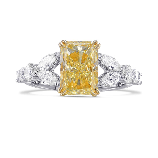 Fancy Light Yellow Radiant Stone-stone Diamond Ring