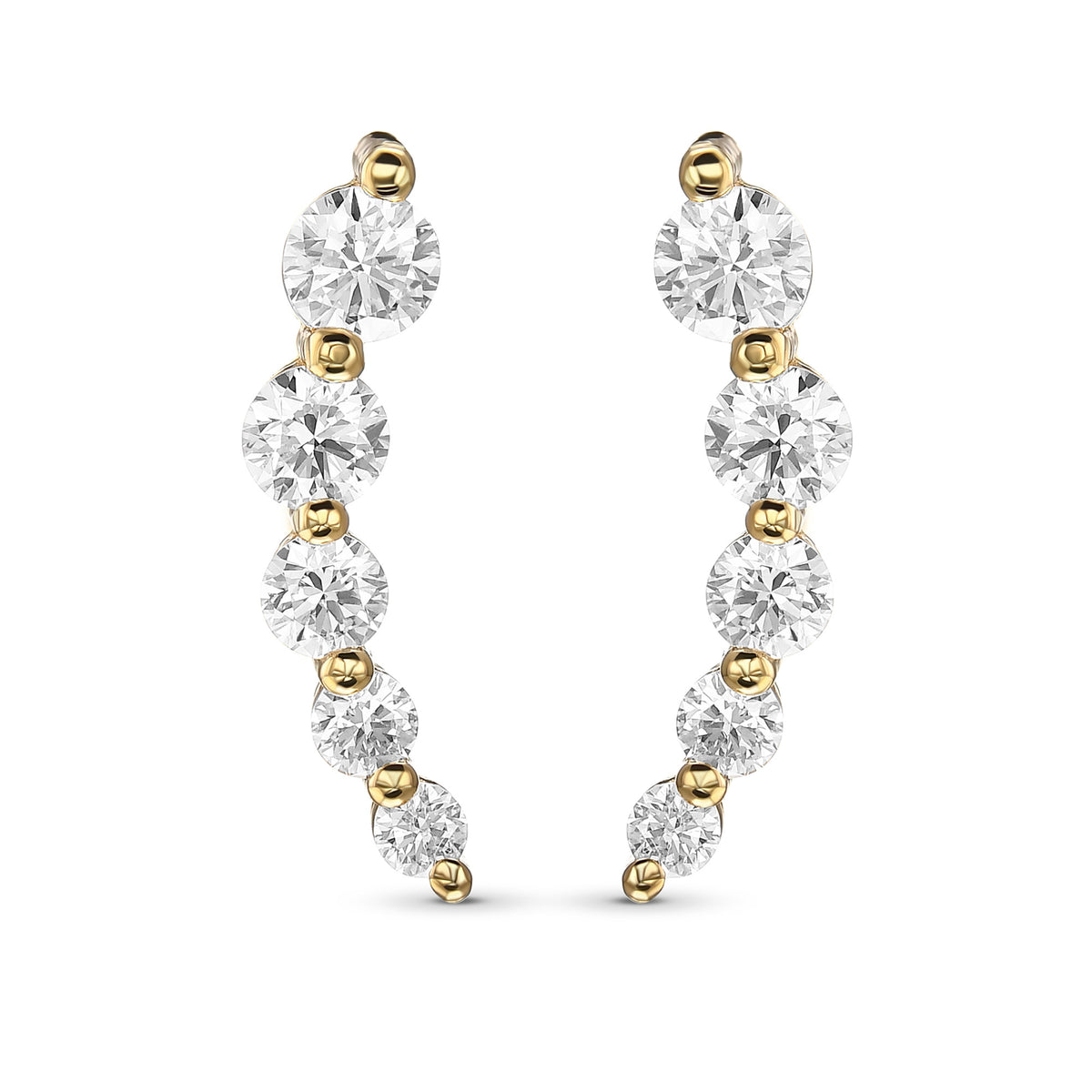 Colorless Round Brilliant Diamond Earrings