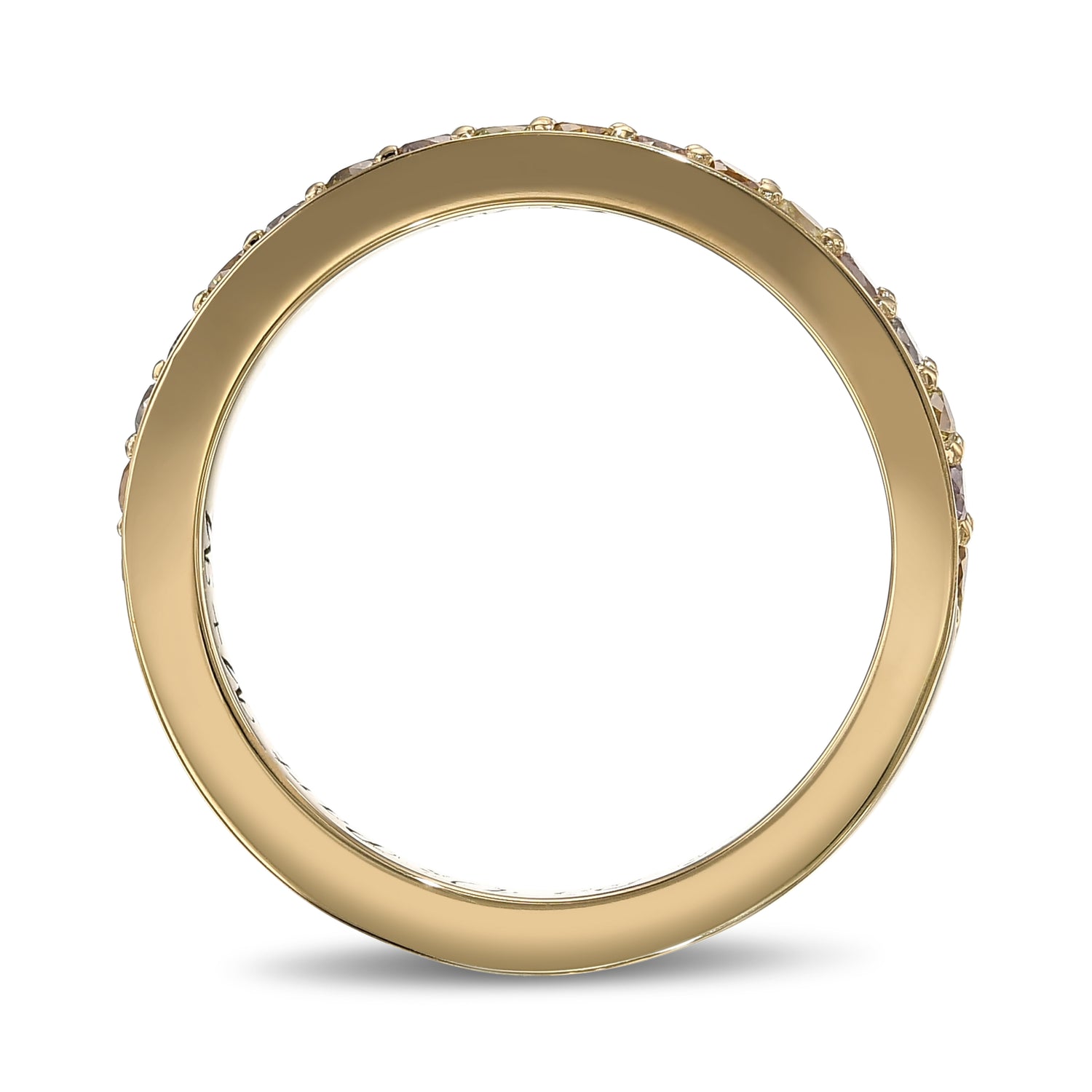 Multicolored Closed Pave Diamond Band Ring