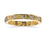 Multicolored Closed Pave Diamond Band Ring