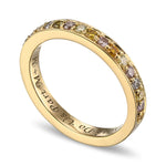 Multicolored Closed Pave Diamond Band Ring