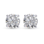 Colorless Round Brilliant Stud Diamond Earrings