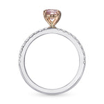 Fancy Pink Round Side-stone Diamond Ring