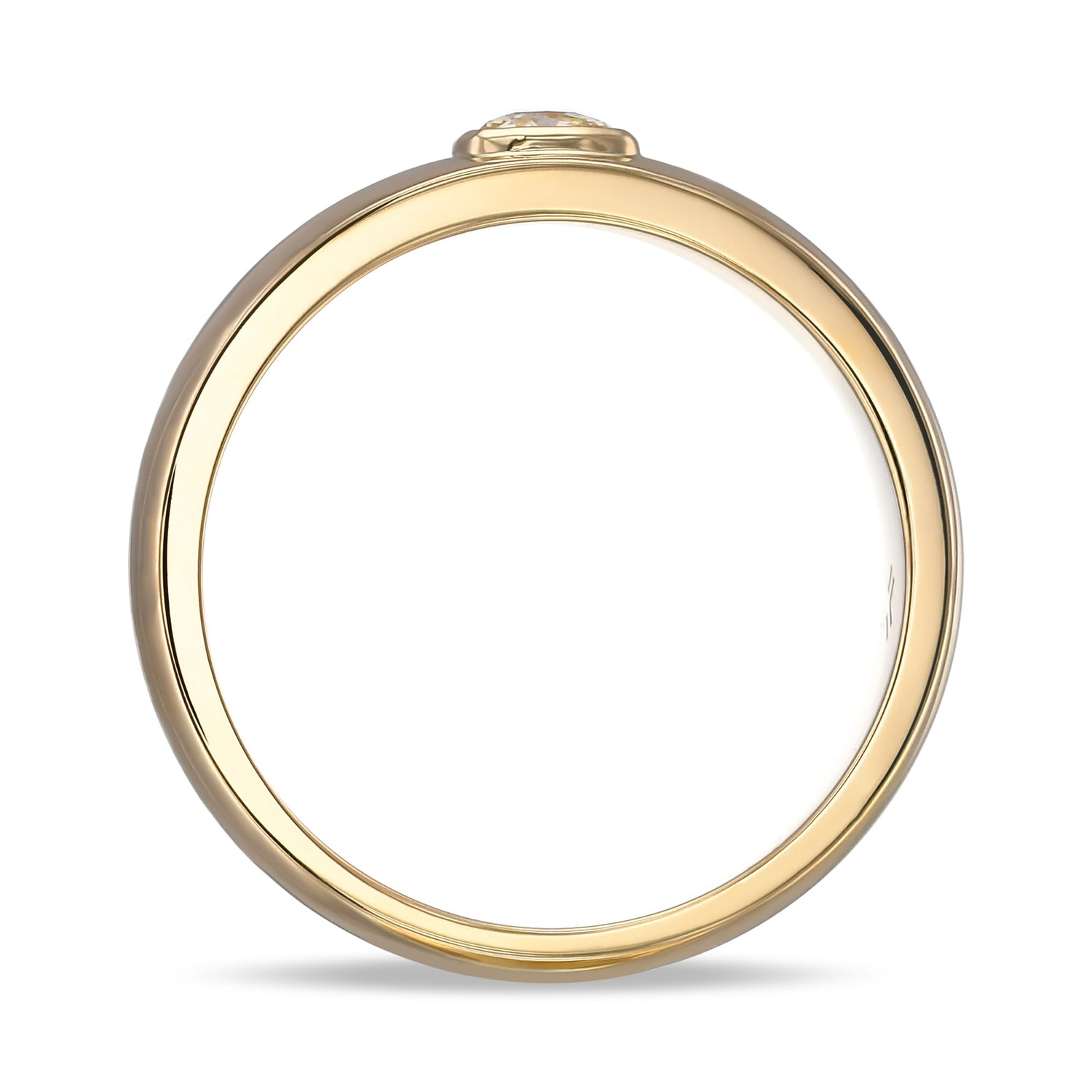 Fancy Yellow Cushion Solitaire Men's Ring