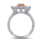 Fancy Vivid Yellowish Orange Pear Extraordinary Diamond Ring