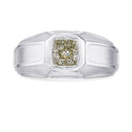 Q-R Cushion Gents Diamond Graduated Band Ring