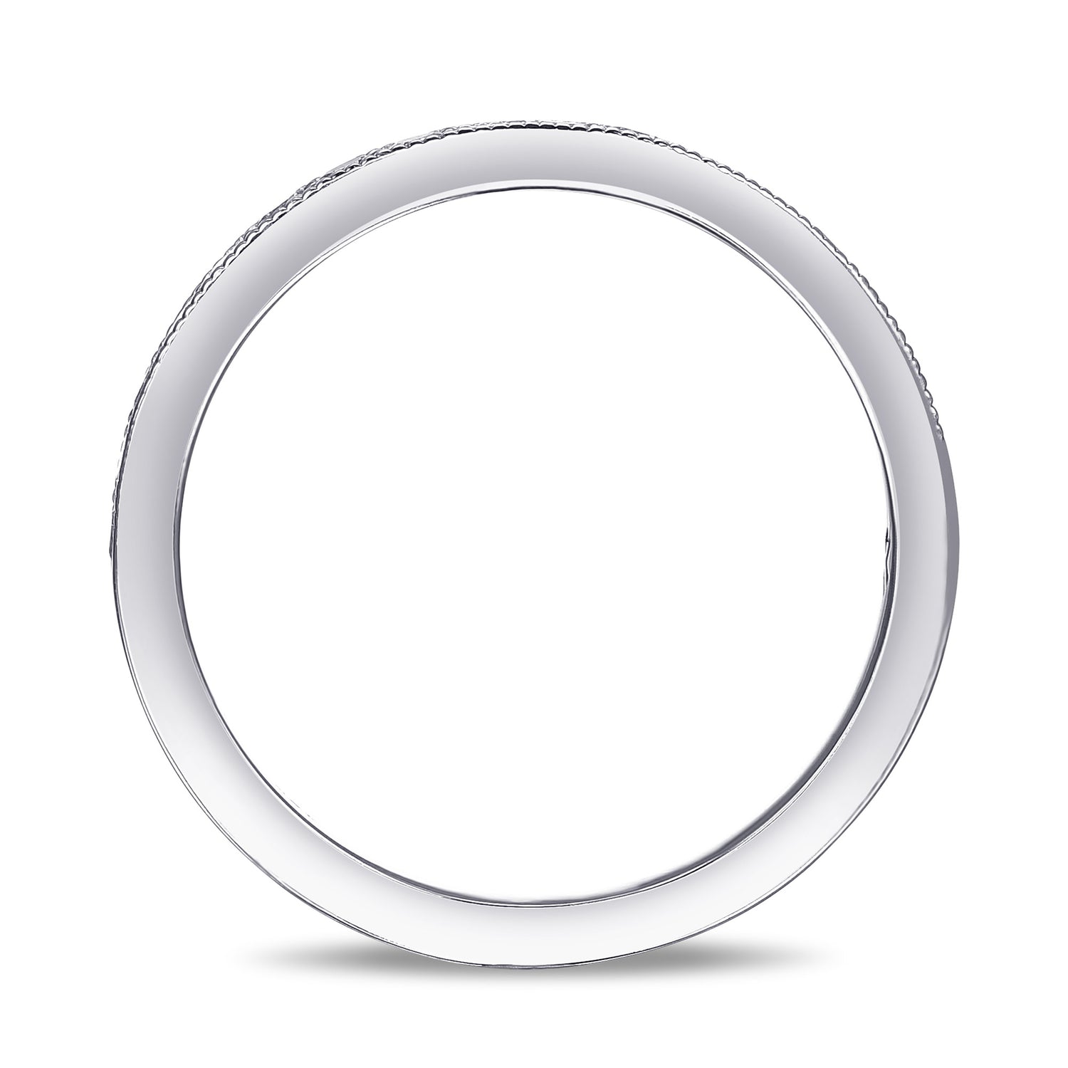 Millgrain Half Eternity Diamond Ring