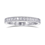 Millgrain Half Eternity Diamond Ring