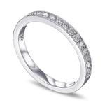 Millgrain Half Eternity Diamond Ring