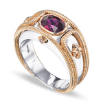 Oval Pigeon Blood Burmese Ruby Men's Ring