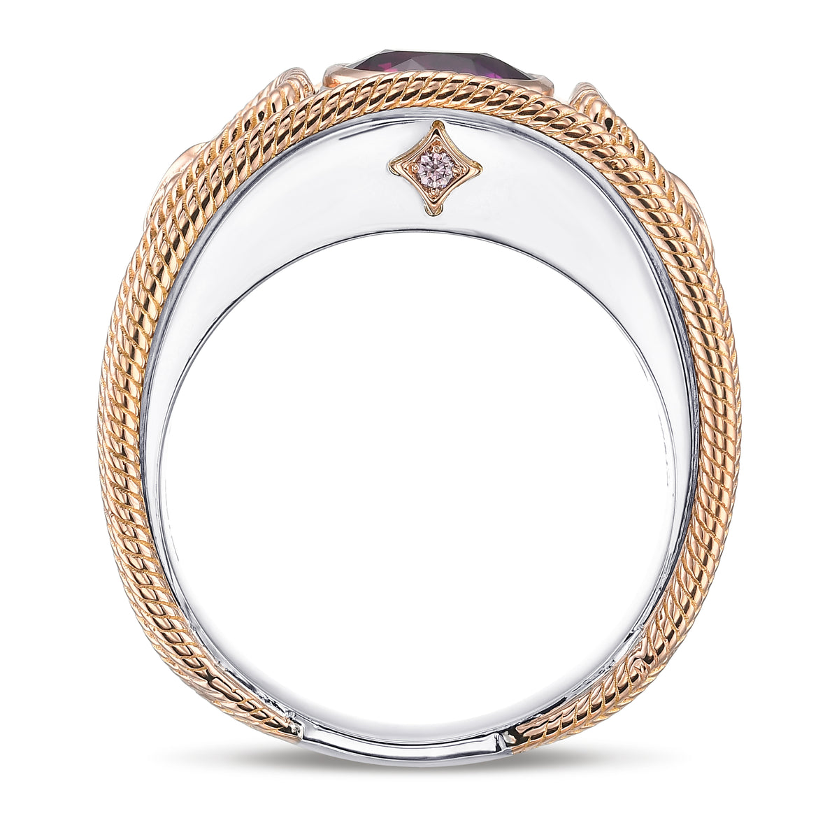 Oval Pigeon Blood Burmese Ruby Men's Ring