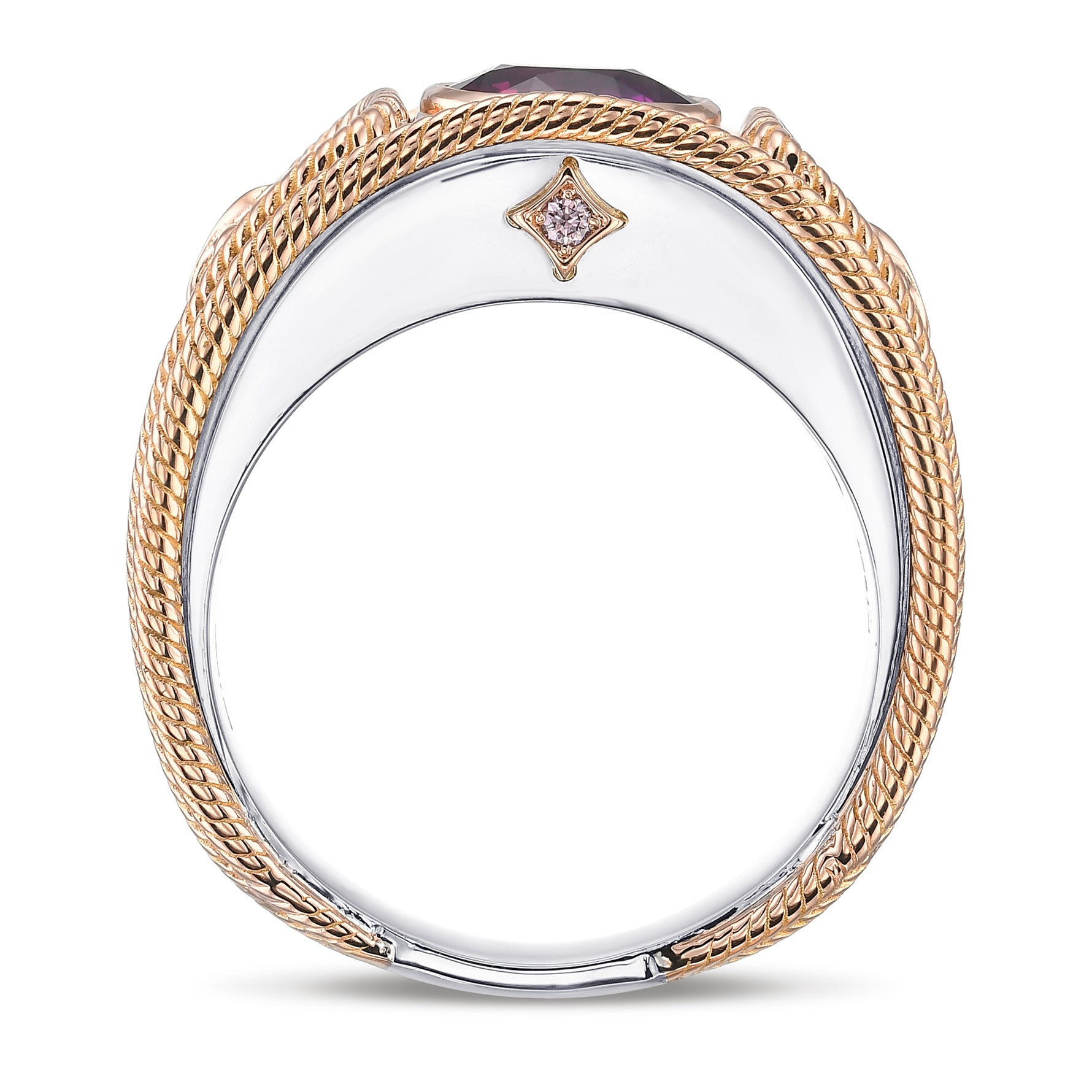 Oval Pigeon Blood Burmese Ruby Men's Ring