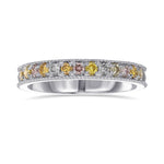 Milgrain Multicolored Diamond Stackable Band Ring