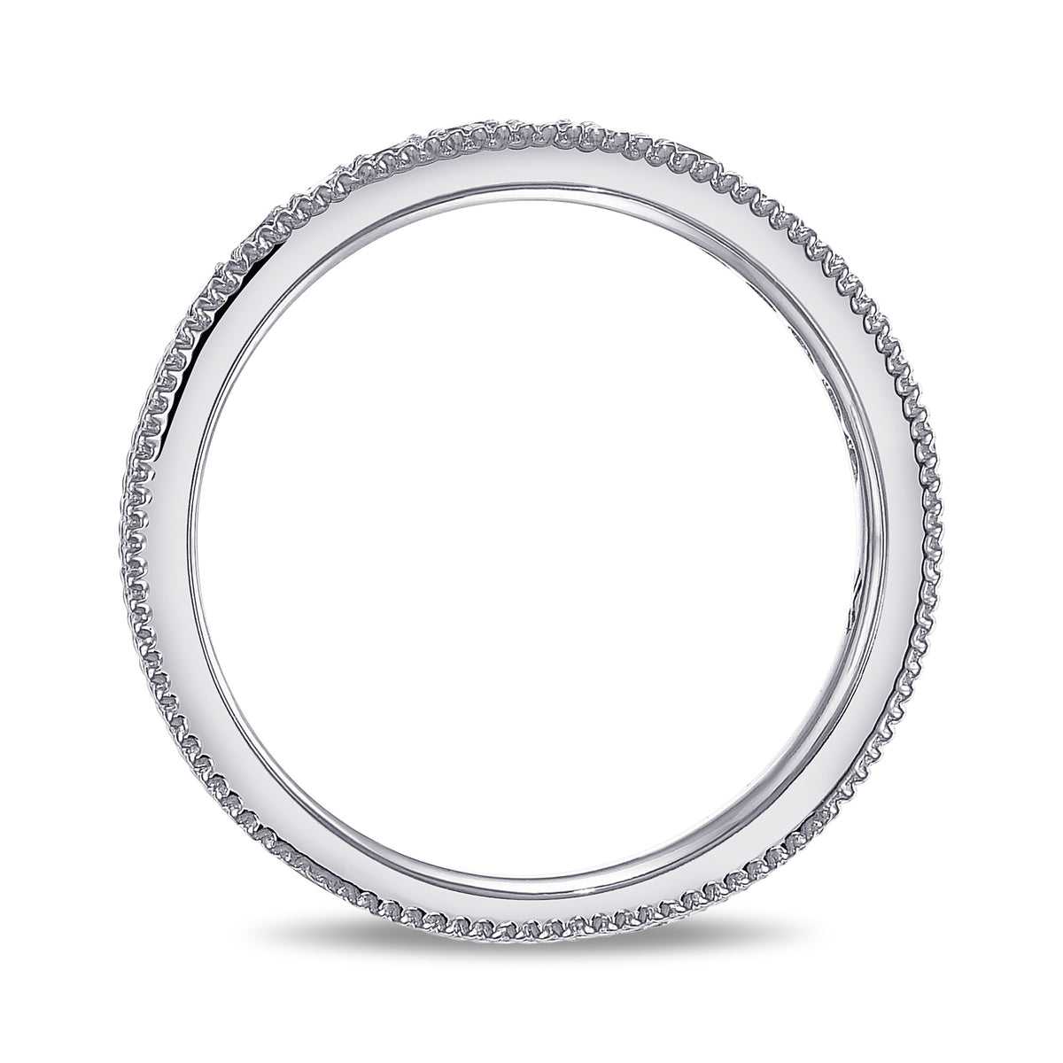 Milgrain Multicolored Diamond Stackable Band Ring