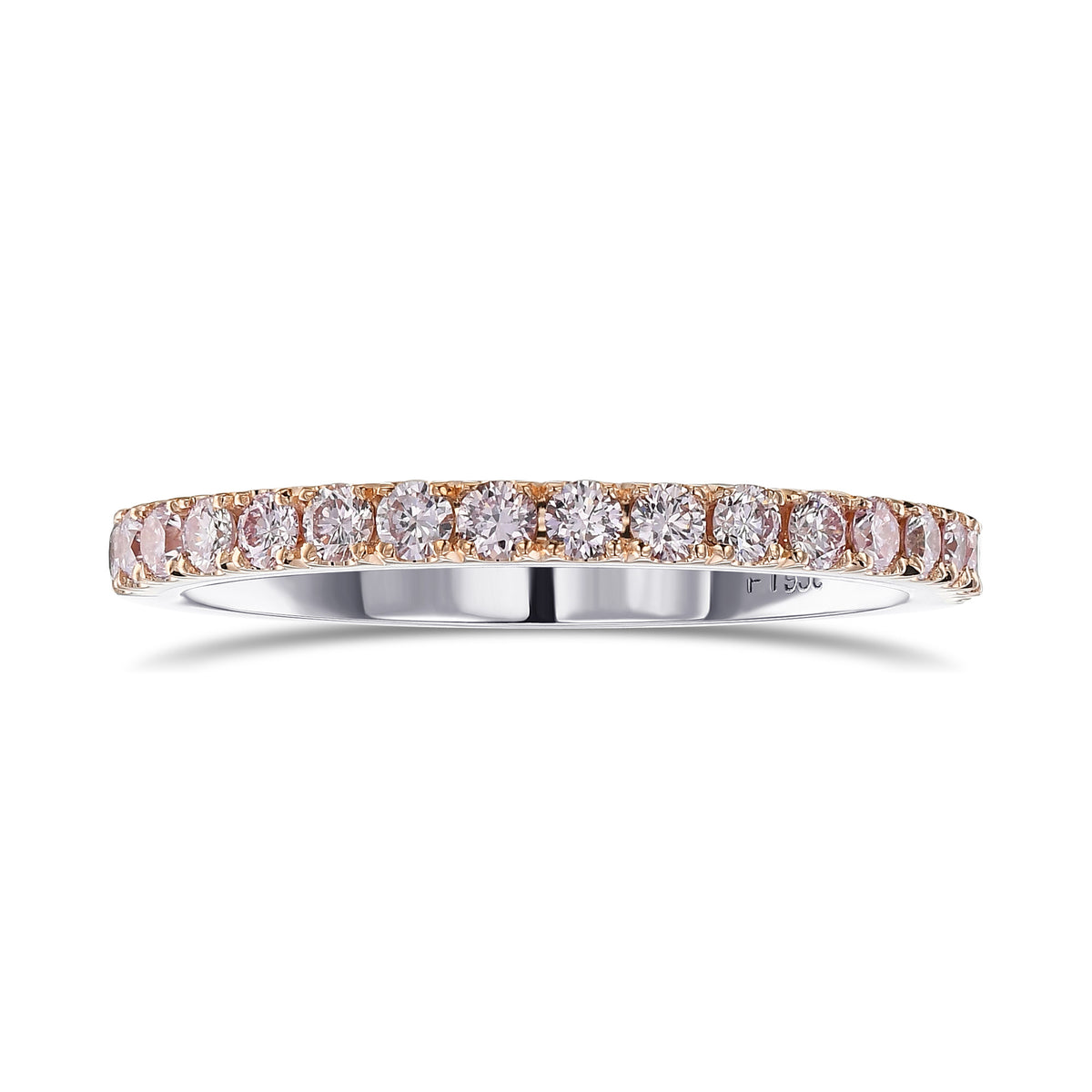 Fancy Light Pink Diamond Half Eternity Ring