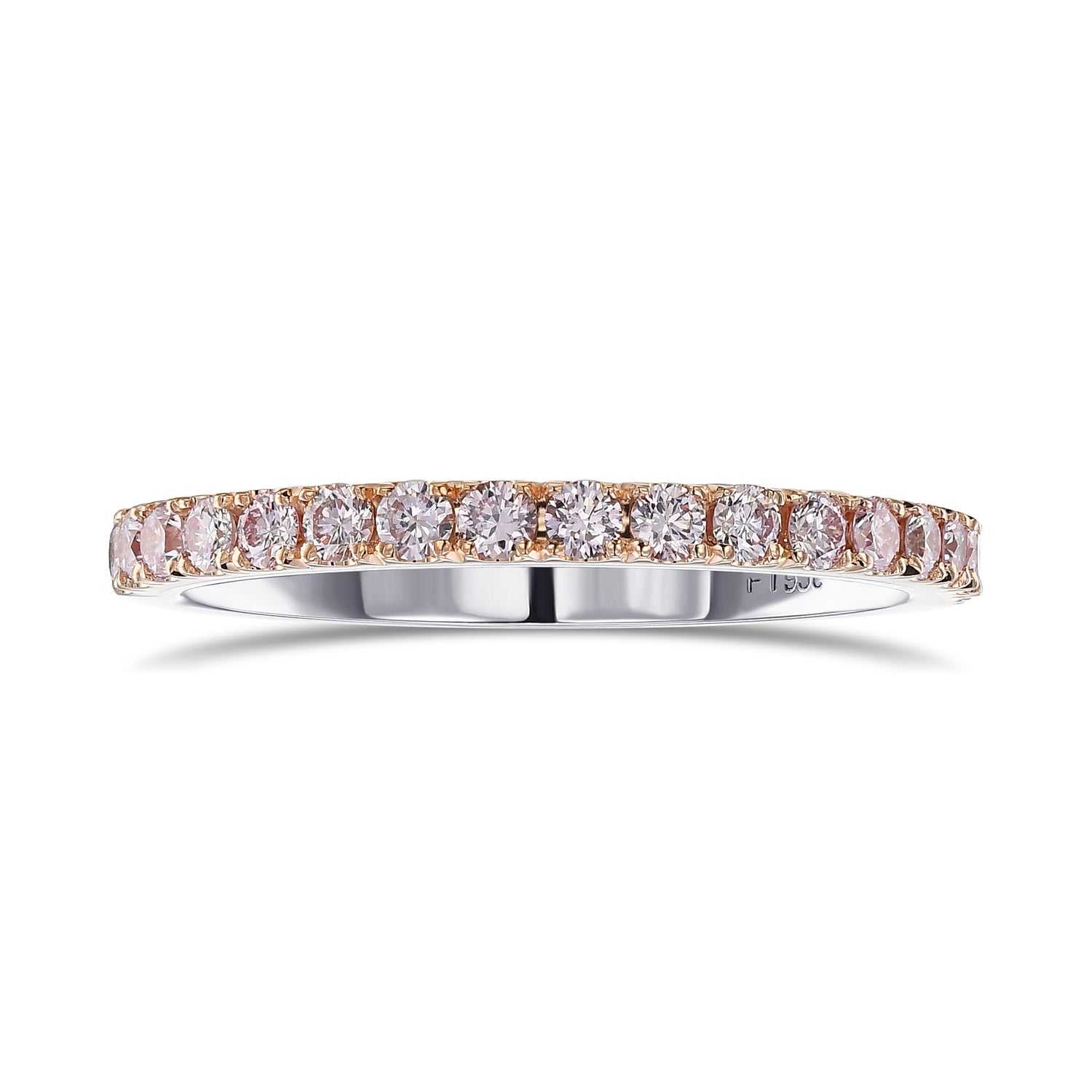 Fancy Light Pink Diamond Half Eternity Ring