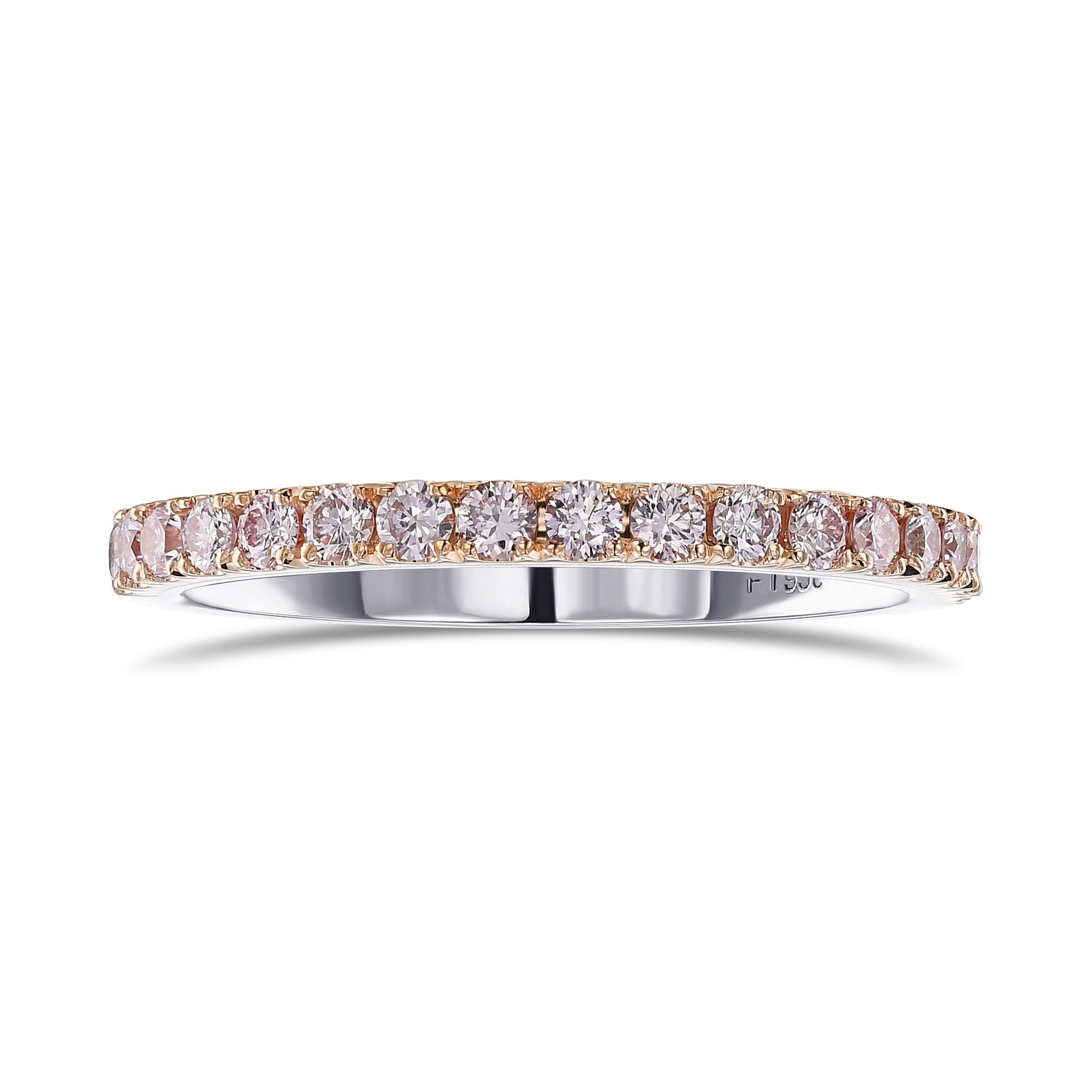 Fancy Light Pink Diamond Half Eternity Ring