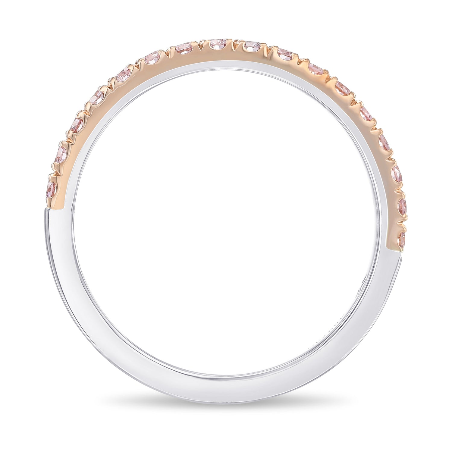 Fancy Light Pink Diamond Half Eternity Ring