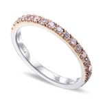 Fancy Light Pink Diamond Half Eternity Ring