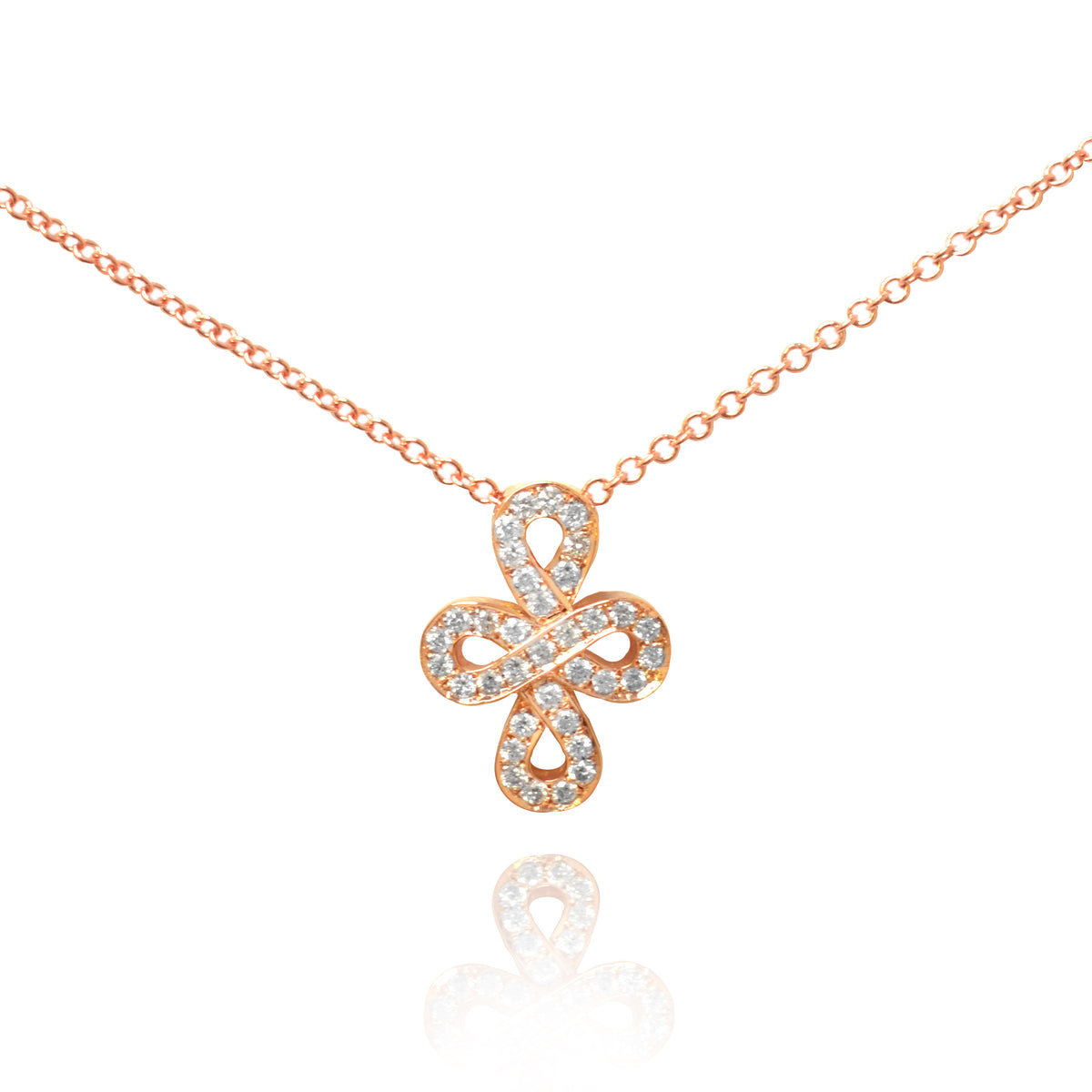 Rose Gold Diamond Infinity Pendant