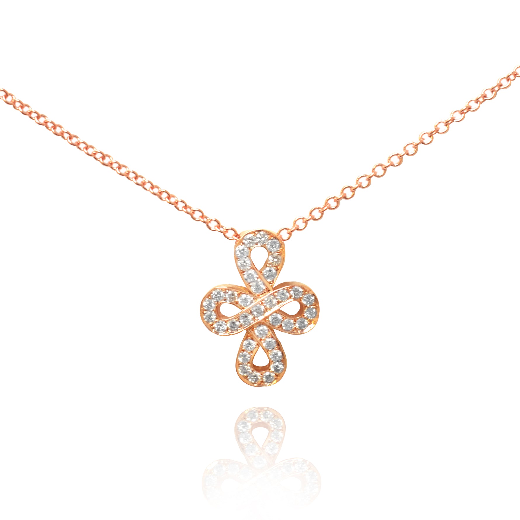 Rose Gold Diamond Infinity Pendant