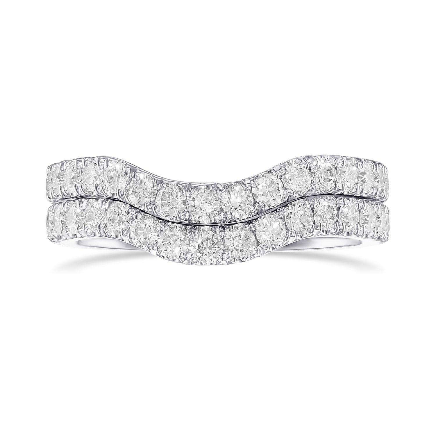 2 Contoured Diamond Wedding Bands