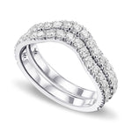 2 Contoured Diamond Wedding Bands