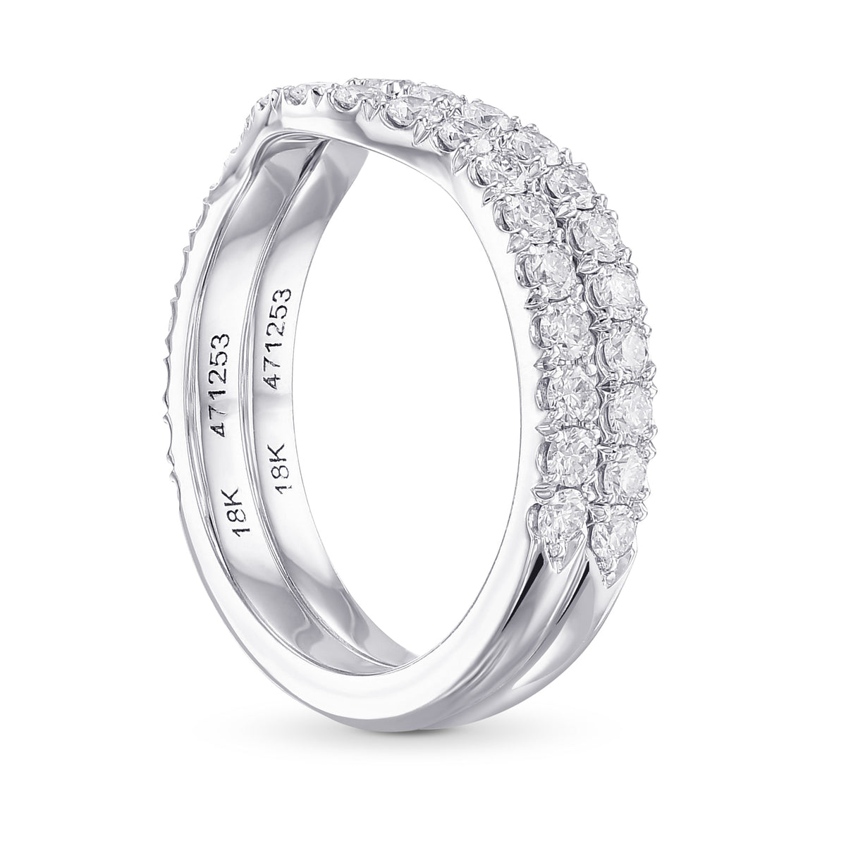 2 Contoured Diamond Wedding Bands