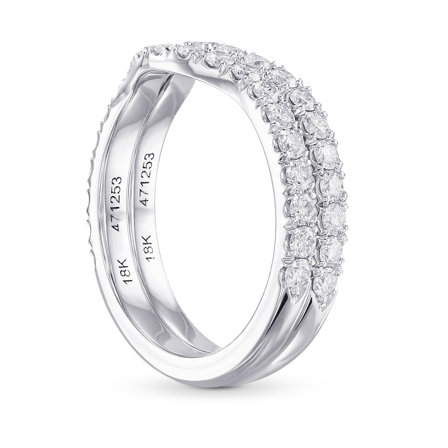 2 Contoured Diamond Wedding Bands