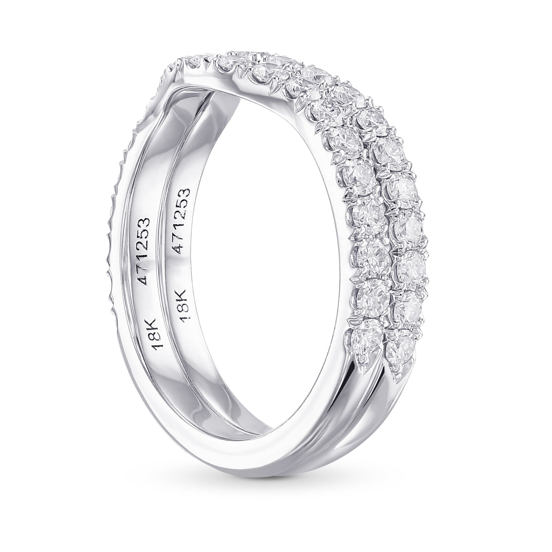 2 Contoured Diamond Wedding Bands