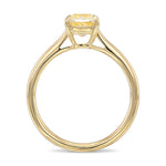 Fancy Yellow Cushion Solitaire Ring