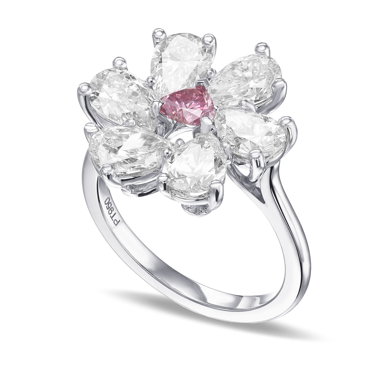 Fancy Intense Pink Heart & Pear Extraordinary Diamond Ring