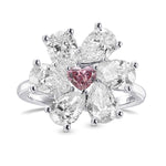 Fancy Intense Pink Heart & Pear Extraordinary Diamond Ring