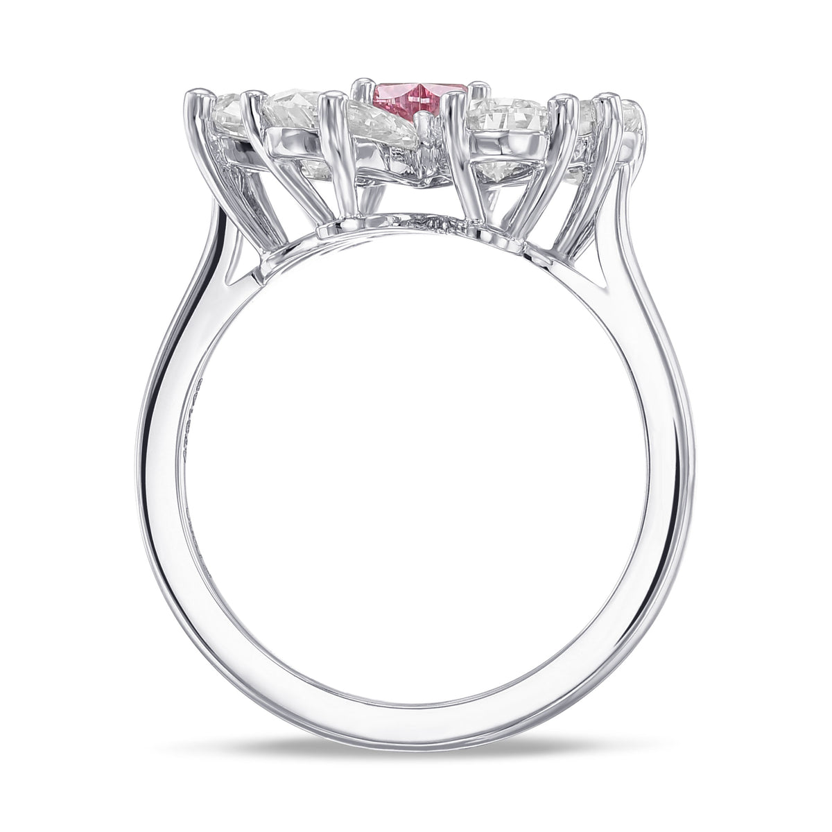 Fancy Intense Pink Heart & Pear Extraordinary Diamond Ring