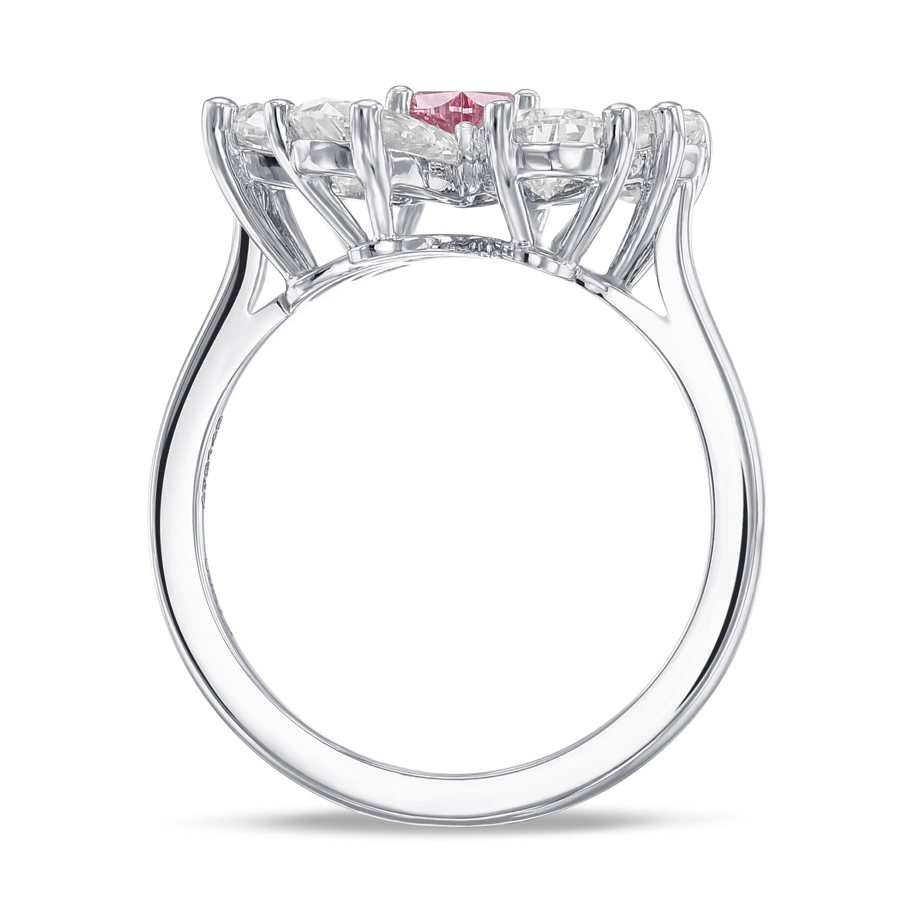 Fancy Intense Pink Heart & Pear Extraordinary Diamond Ring