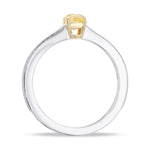 Fancy Intense Yellow Radiant Side-stone Diamond Ring