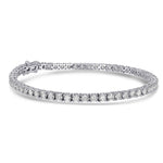 14K White Gold Round Brilliant Tennis Bracelet